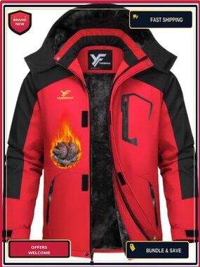 Men's Insulated Waterproof Ski Jacket Windbreaker Winter Snowboard